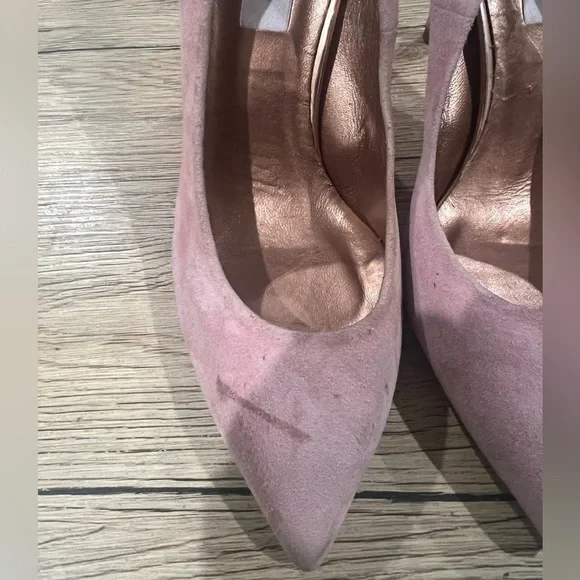 Ted Baker Pink Savio Suede Pointed Pumps Heels - Picture 7 of 8
